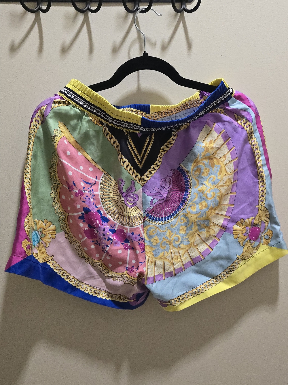 Versace Silk-Print Multicolor Women’s Shorts